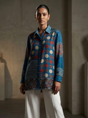 Ajrakh Shirts (Natural Crepe)