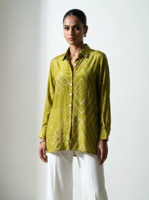 Bandhani Shirts (Natural Crepe)