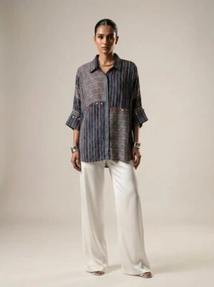Ajrakh Shirts (Natural Crepe)