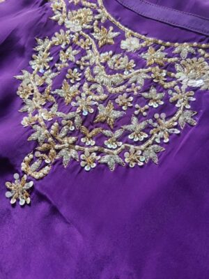 Pure Crepe Silk 3D Handwork Kaftan