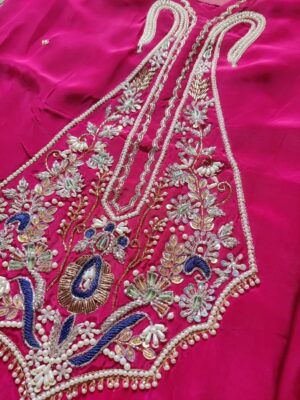 Pure Crepe Silk 3D Handwork Kaftan