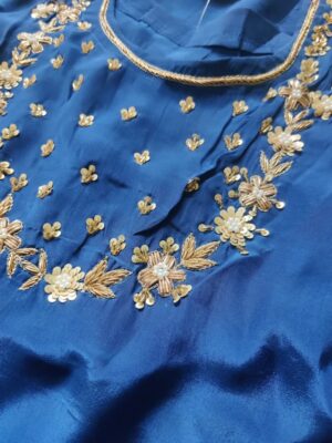 Pure Crepe Silk 3D Handwork Kaftan