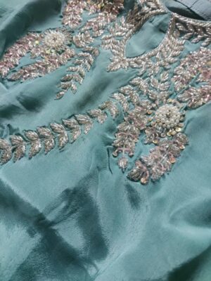 Pure Crepe Silk 3D Handwork Kaftan