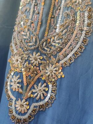 Pure Crepe Silk 3D Handwork Kaftan