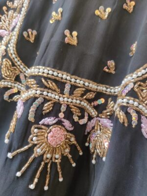 Pure Crepe Silk 3D Handwork Kaftan