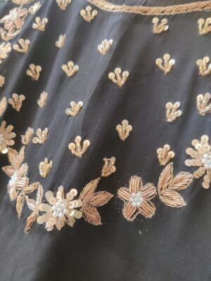 Pure Crepe Silk 3D Handwork Kaftan
