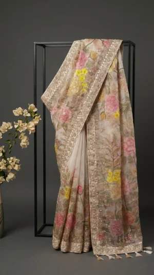 Designer Boutique Handwork Saree