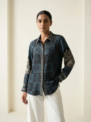 Ajrakh Shirts (Natural Crepe)