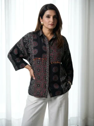 Ajrakh Shirts (Natural Crepe)