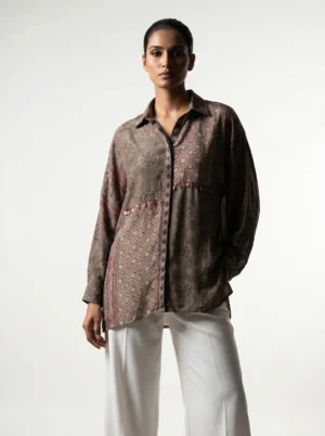 Ajrakh Shirts (Natural Crepe)