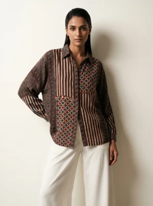 Ajrakh Shirts (Natural Crepe)