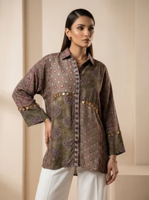 Ajrakh Shirts (Natural Crepe)