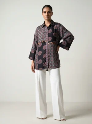 Ajrakh Shirts (Natural Crepe)