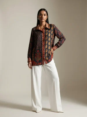 Ajrakh Shirts (Natural Crepe)