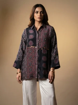 Ajrakh Shirts (Natural Crepe)