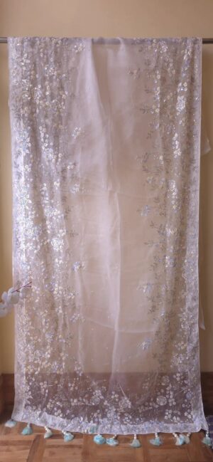 Dhakai ORGANZA-MUSLIN Handcrafted Saree