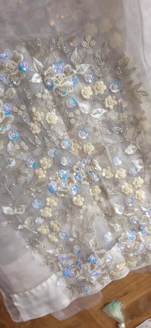 Dhakai ORGANZA-MUSLIN Handcrafted Saree