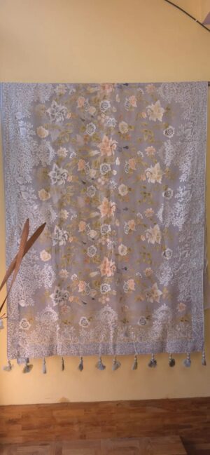 Dhakai Muslin-Organza Handcrafted Saree