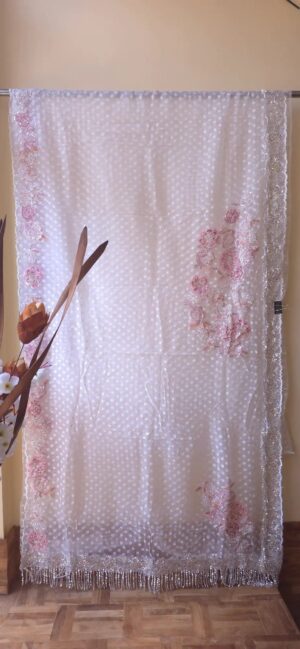 Dhakai Muslin-Organza Handcrafted Saree