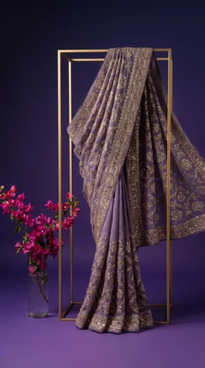 Dhakai ORGANZA-MUSLIN Handcrafted Saree