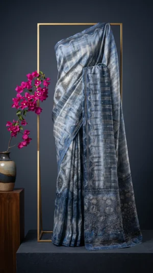 Dhakai Half Silk Handcrafted Saree