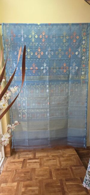 Pure Dhakai-Jamdani Half Silk Saree