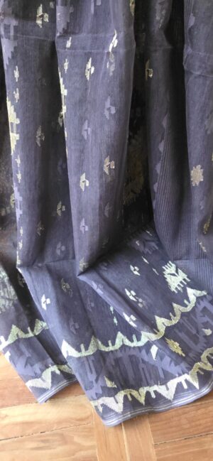 Pure Dhakai-Jamdani Half Silk Saree