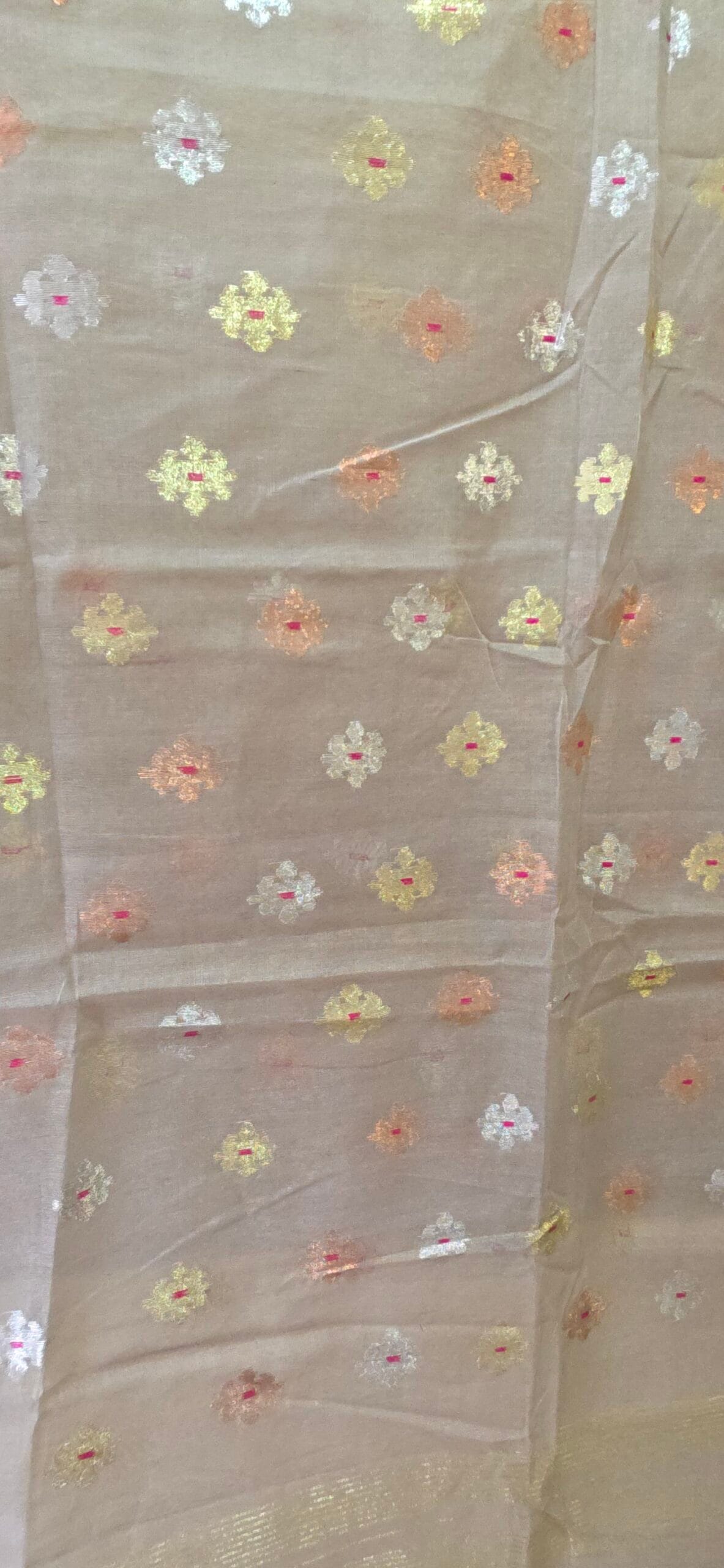 Pure Dhakai-Jamdani Half Silk Saree - Image 8