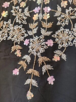 Pure Crepe Silk 3D Handwork Kaftan