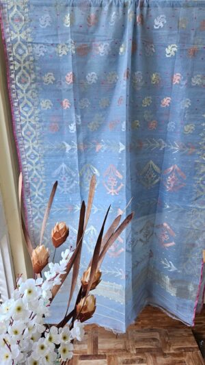 Pure Dhakai-Jamdani Half Silk Saree