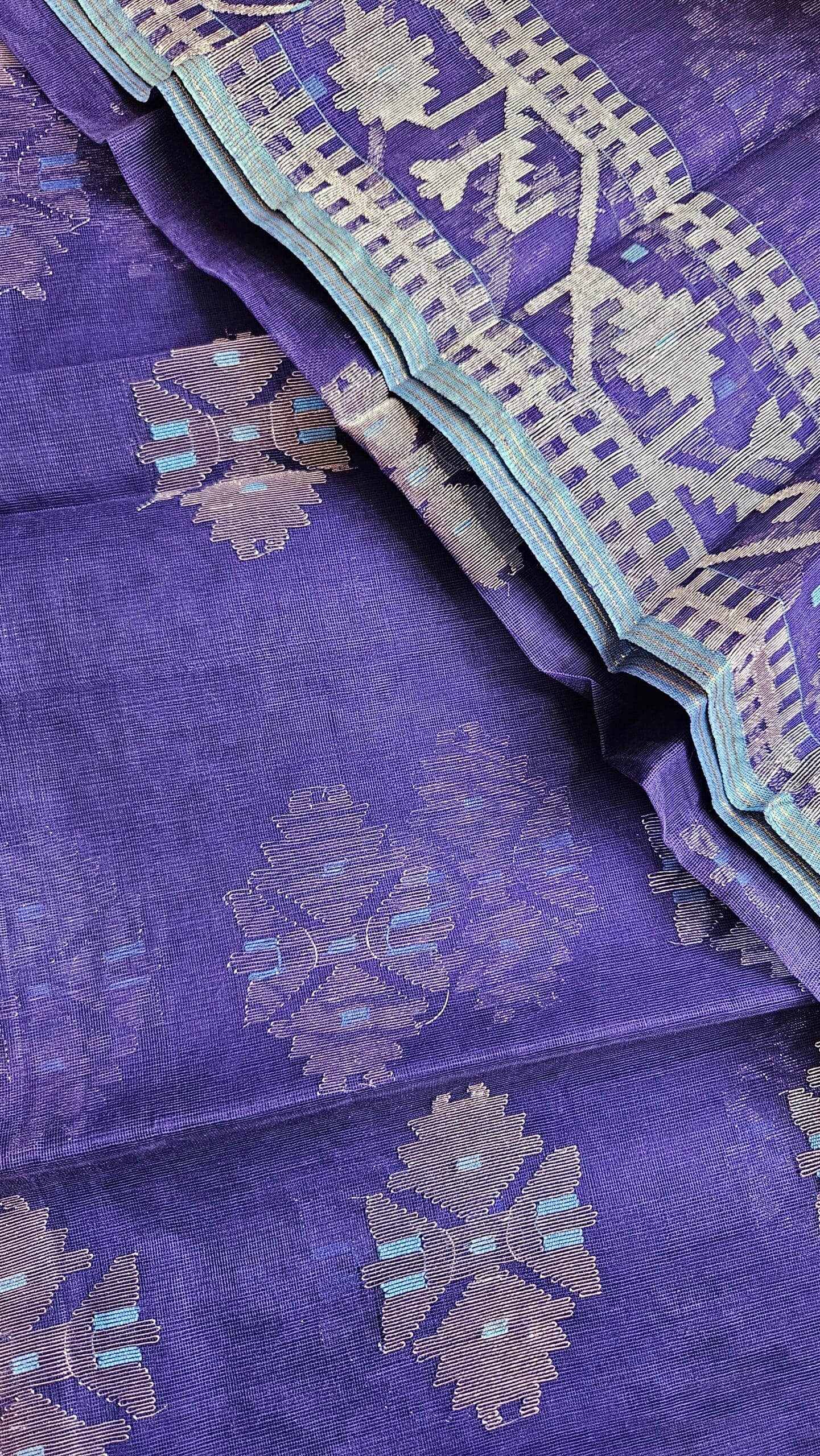 Pure Dhakai-Jamdani Half Silk Saree - Image 11