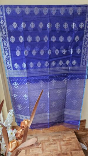 Pure Dhakai-Jamdani Half Silk Saree