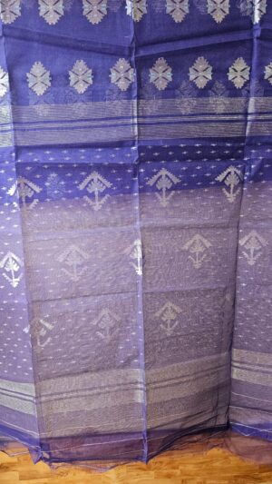 Pure Dhakai-Jamdani Half Silk Saree