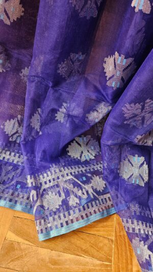 Pure Dhakai-Jamdani Half Silk Saree