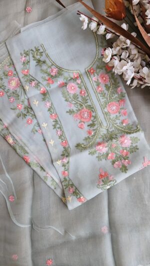 Pure Dhakai Muslin-Organza Suit