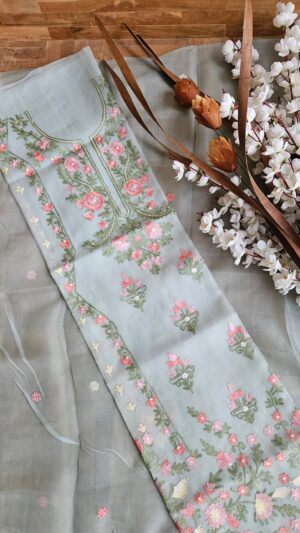 Pure Dhakai Muslin-Organza Suit
