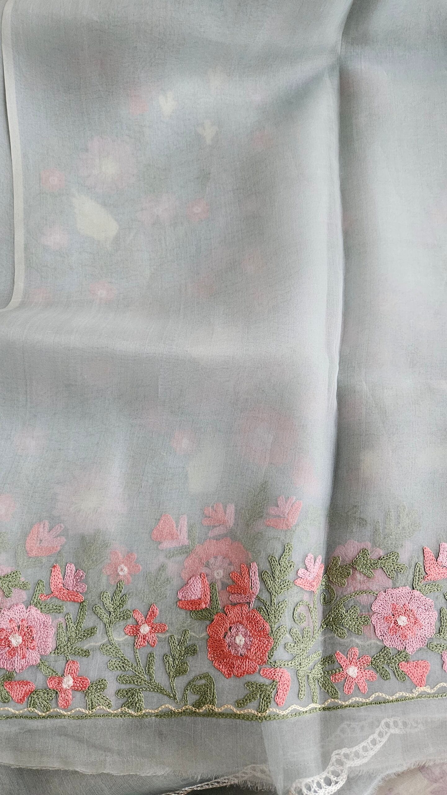 Pure Dhakai Muslin-Organza Suit - Image 7