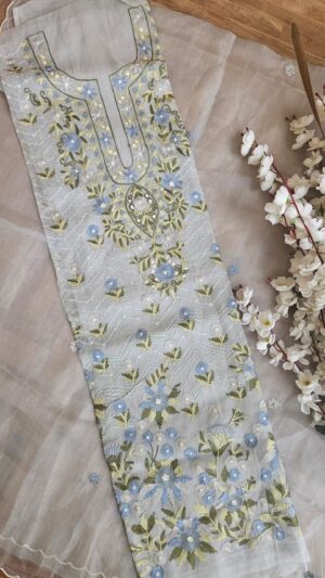 Pure Dhakai Muslin-Organza Suit