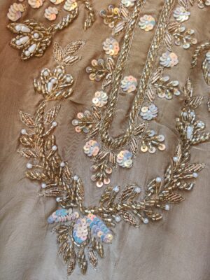 Pure Crepe Silk 3D Handwork Kaftan